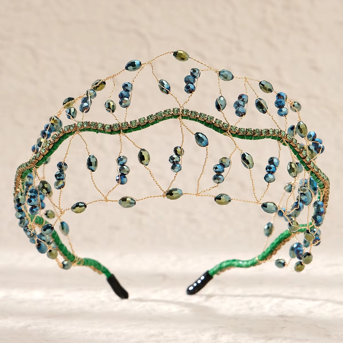 Handmade Crystal Beaded Headband – Multi-Color Childrens and Womens Hair Accessories for Daily Wear