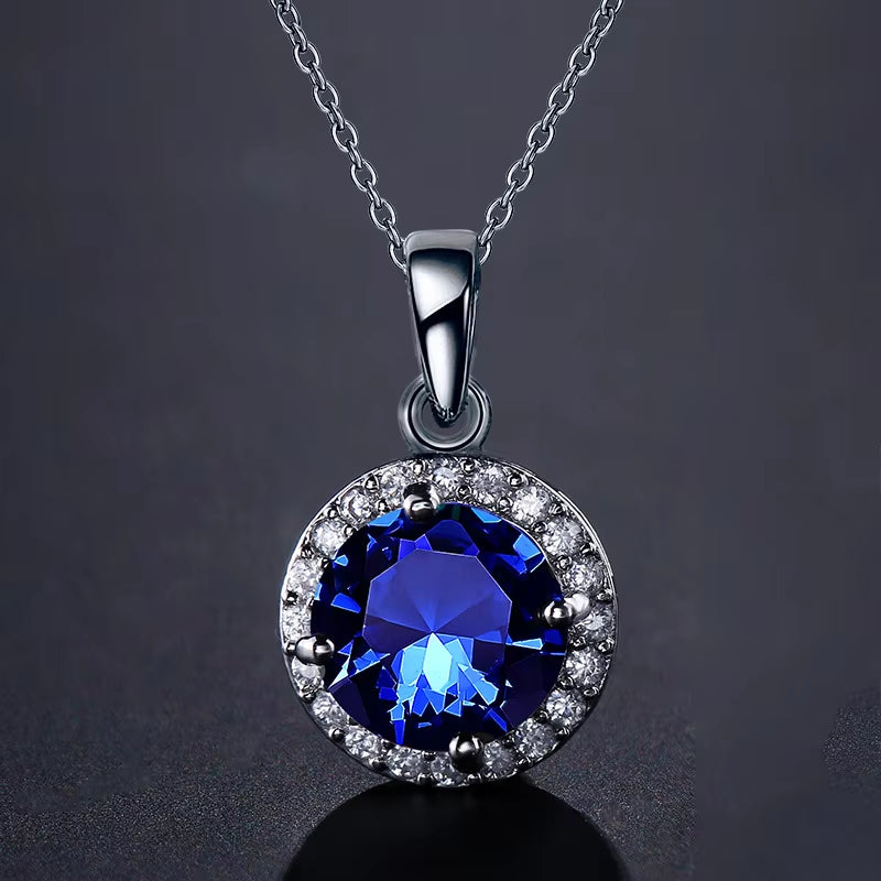 Classic Geometric Round Zirconia Jewelry Set for Women