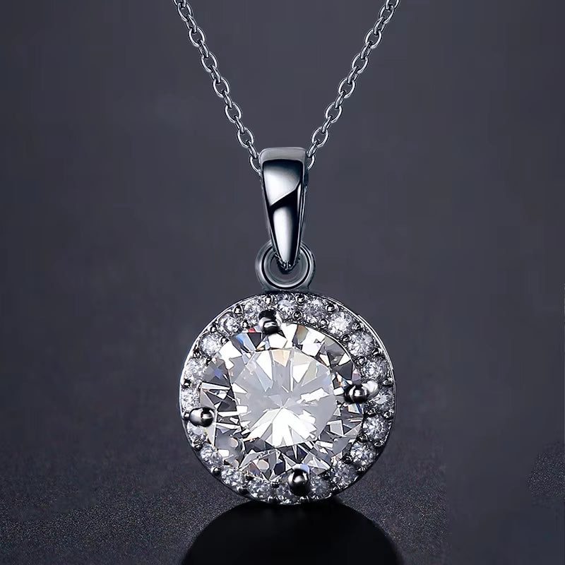 Classic Geometric Round Zirconia Jewelry Set for Women