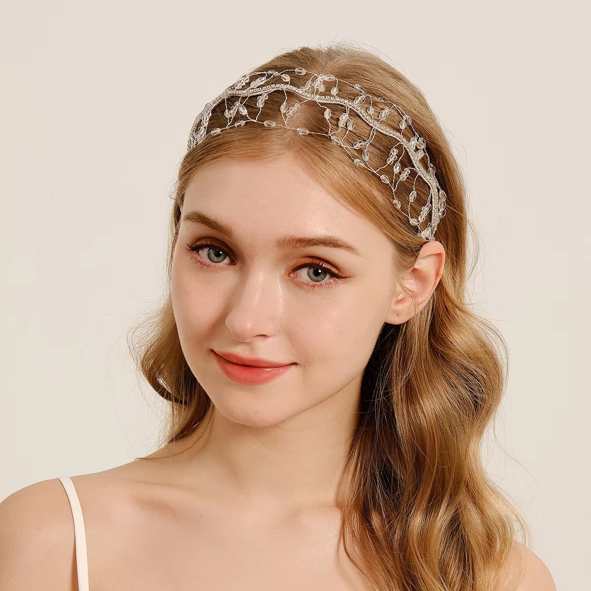 Handmade Crystal Beaded Headband – Multi-Color Childrens and Womens Hair Accessories for Daily Wear