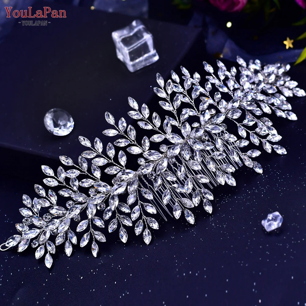 HP312 Bridal Headband Luxury Rhinestone Headwear Bride Tiaras Crowns Wedding Hair Accessories Jewelry Pageant Headdress