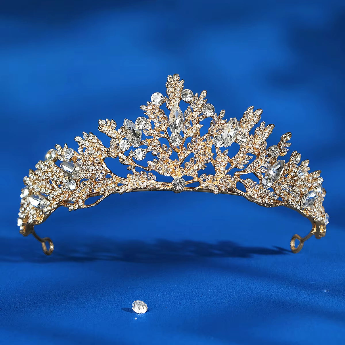 Luxury Gold Bridal Wedding Headpieces Rhinestone Crystals Tiaras Crowns for Queens Party Hair Accessories