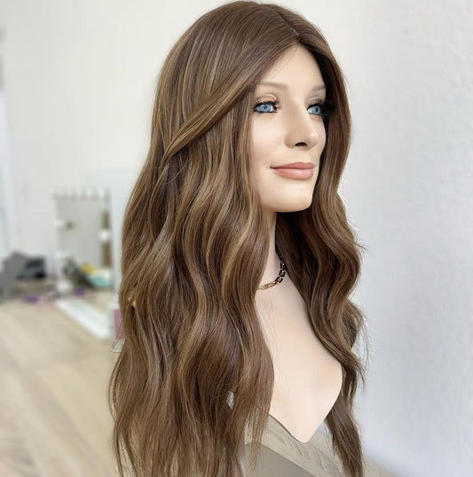 Brown Wig, LACE TOP, High Density, European Hair