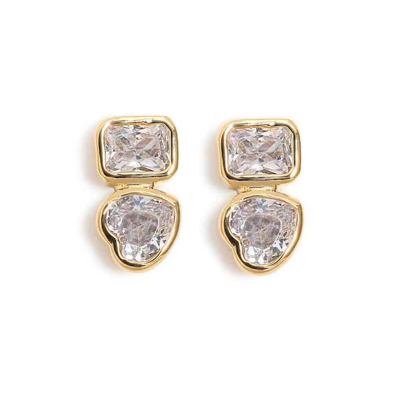 High-Grade Zircon Earrings - Light Luxury & Niche Personality Design