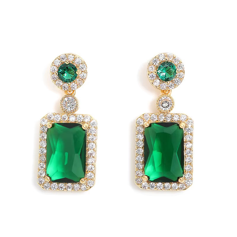 High-Grade Zircon Earrings - Light Luxury & Niche Personality Design