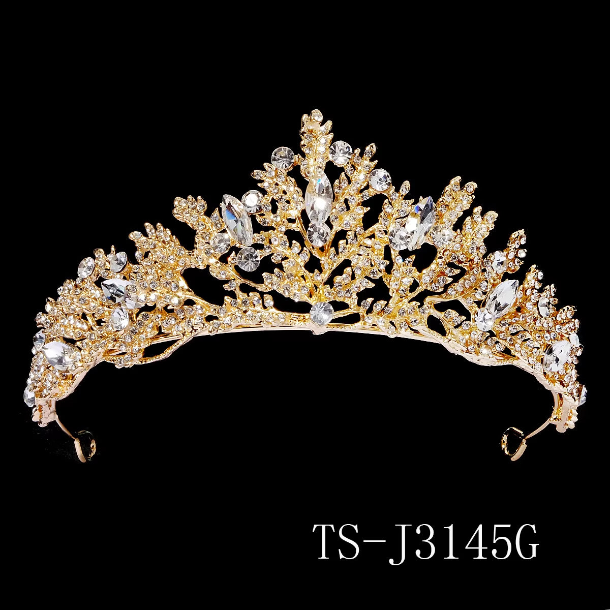 Luxury Gold Bridal Wedding Headpieces Rhinestone Crystals Tiaras Crowns for Queens Party Hair Accessories