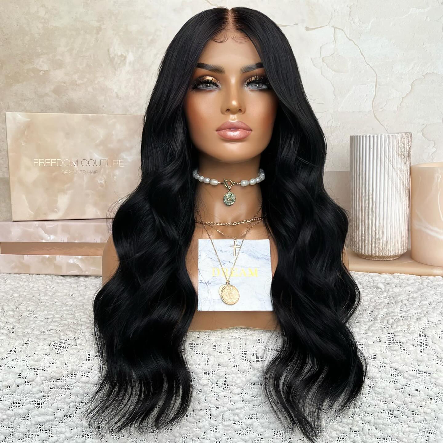 Black LACE FRONT Wigs, European Hair, High Density