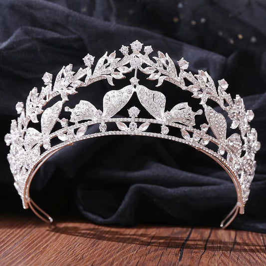 Baroque Queen King Bride Tiara Crown for Women Headdress Prom Bridal Wedding Hair Accessories