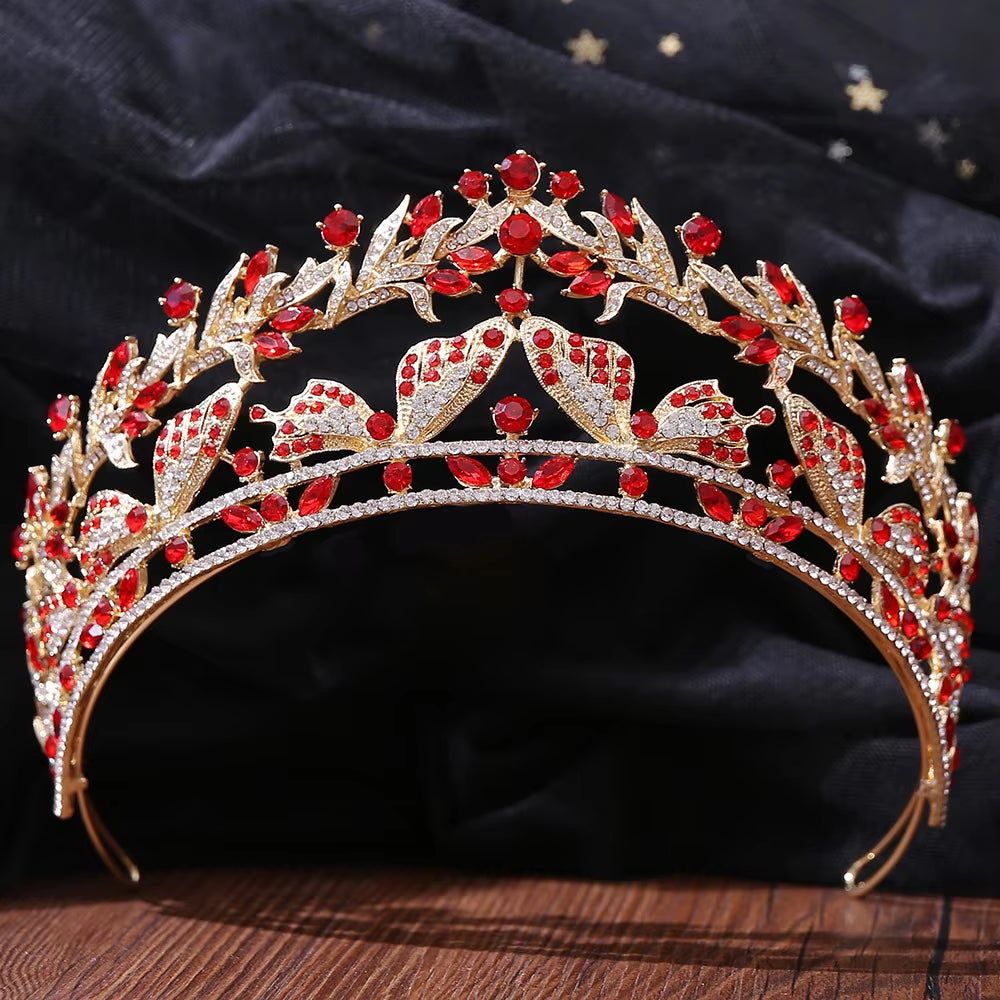 Baroque Queen King Bride Tiara Crown for Women Headdress Prom Bridal Wedding Hair Accessories