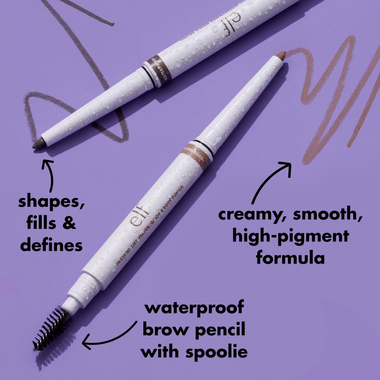 e.l.f. Instant Lift Waterproof Brow Pencil, Long-Lasting Eyebrow Pencil For Grooming & Shaping Eyebrows, Vegan & Cruelty-free, Taupe