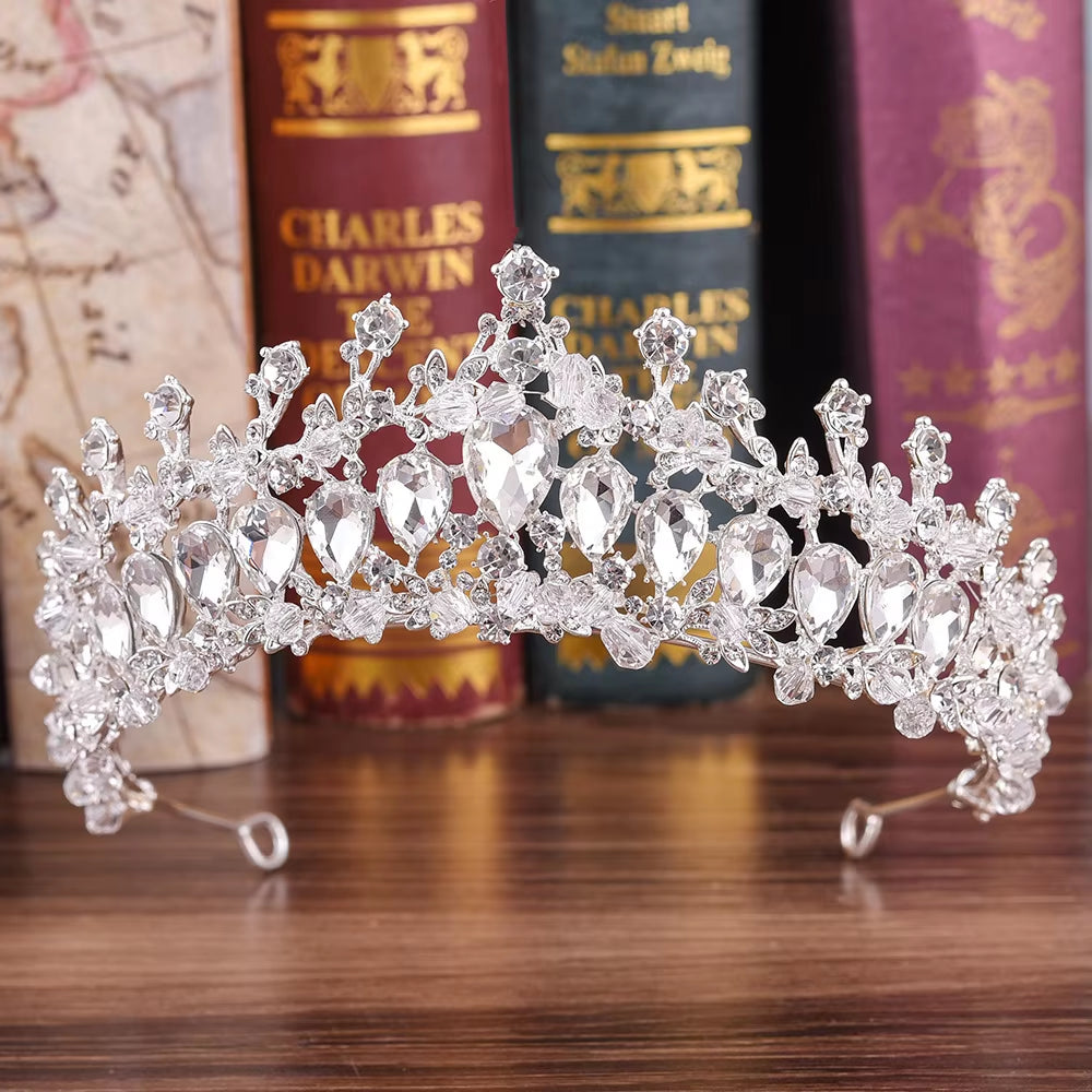 Wholesale Bridal Crown Tiara Alloy Pageant Crown Crystal Wedding Rhinestone Princess Birthday Tiaras