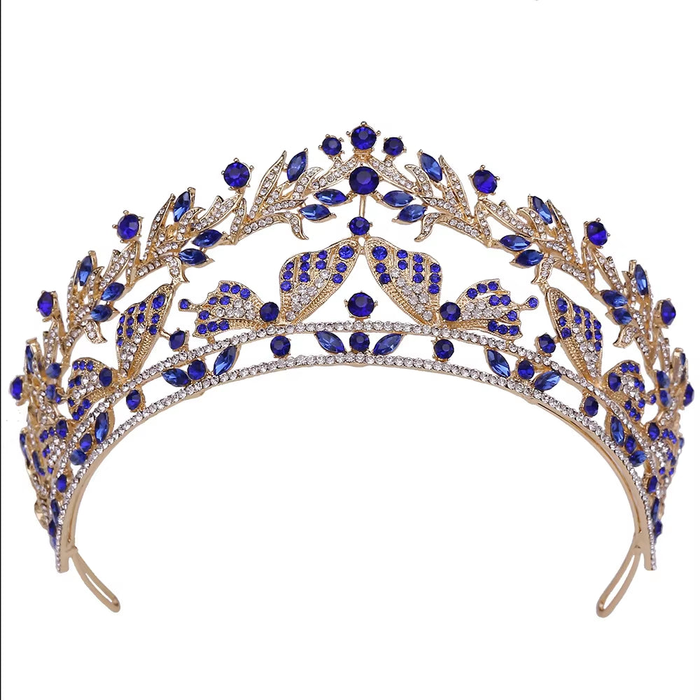 Baroque Queen King Bride Tiara Crown for Women Headdress Prom Bridal Wedding Hair Accessories