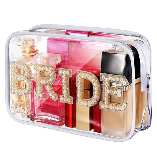 Bridal-Bride Clear Makeup Bag, Cosmetic Bag