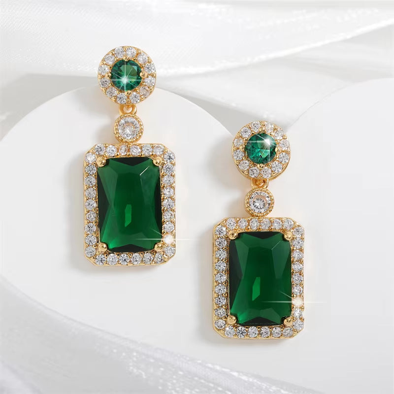 High-Grade Zircon Earrings - Light Luxury & Niche Personality Design