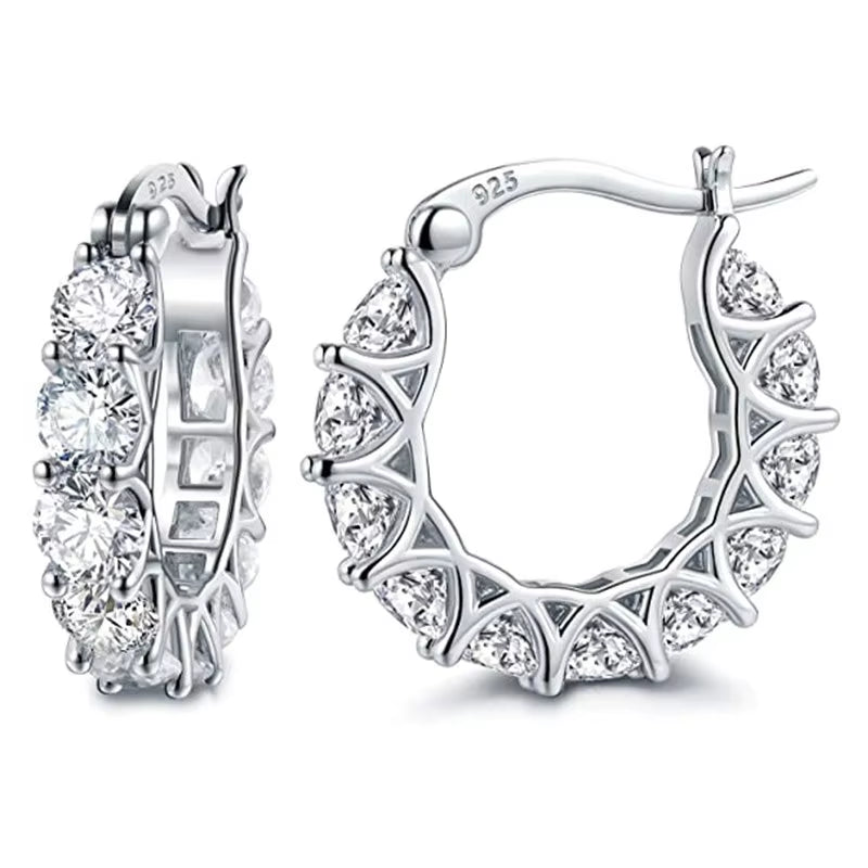 Marquis-Cut CZ Clip-On Bridal Earrings - Curved Crystal Clusters for Weddings and Bridesmaids