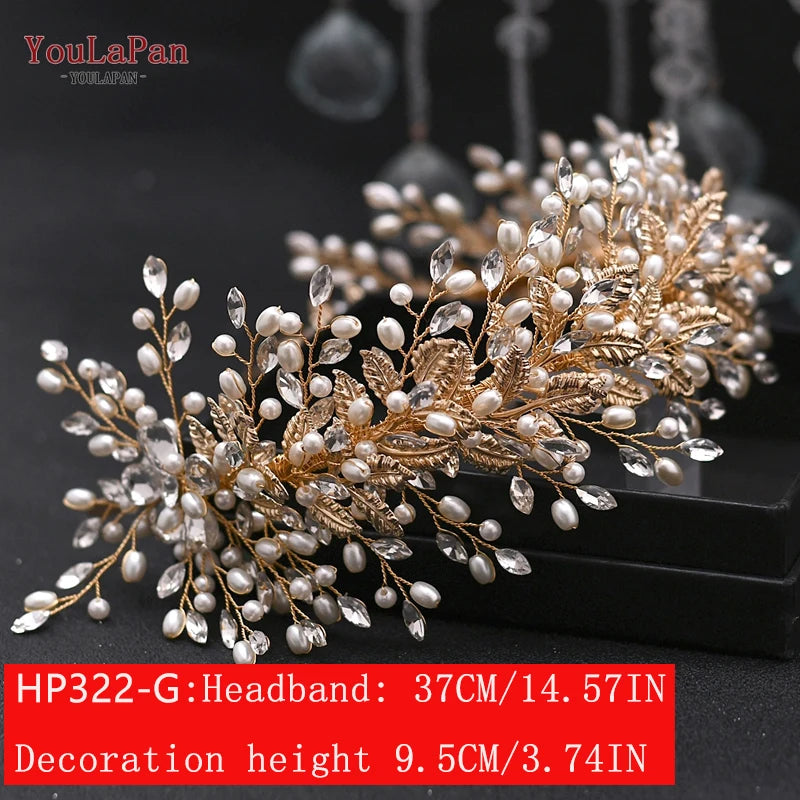 HP312 Bridal Headband Luxury Rhinestone Headwear Bride Tiaras Crowns Wedding Hair Accessories Jewelry Pageant Headdress