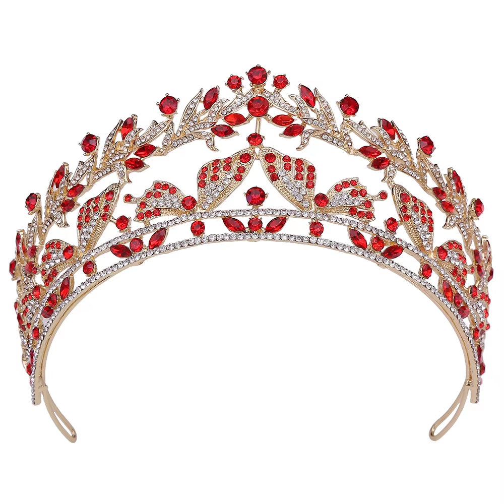 Baroque Queen King Bride Tiara Crown for Women Headdress Prom Bridal Wedding Hair Accessories