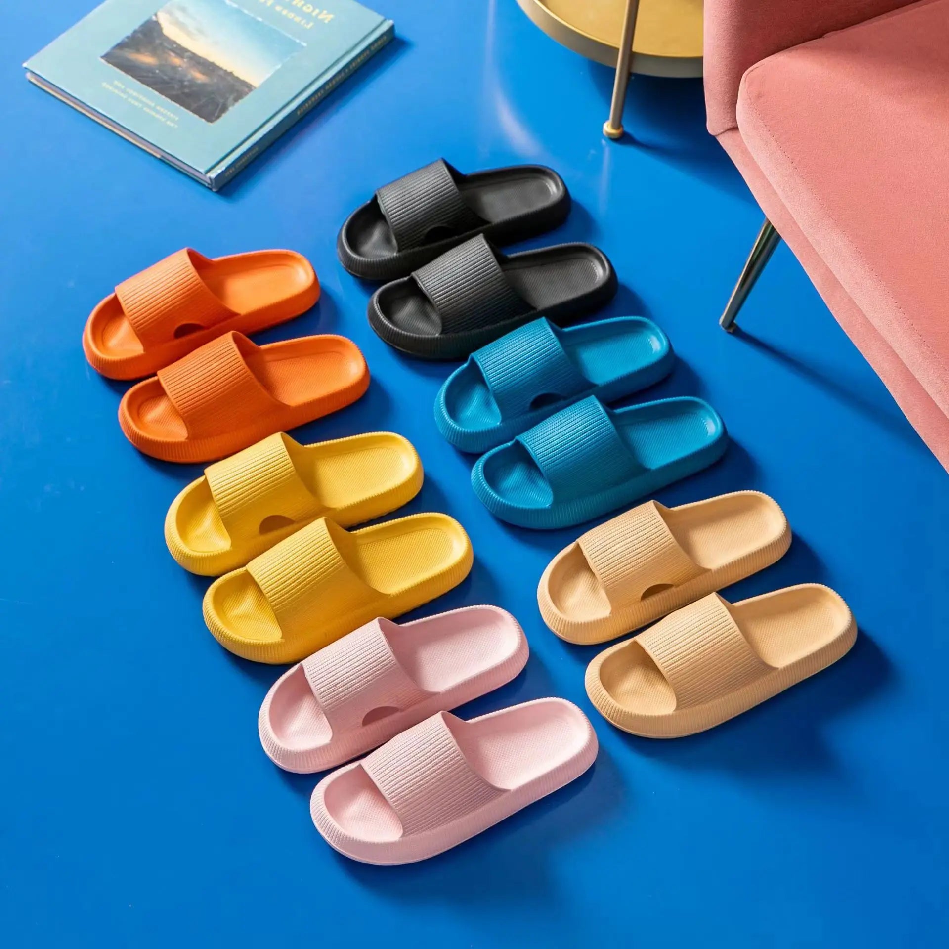 Thick Platform Casual and  Soft EVA Pillow Slides 