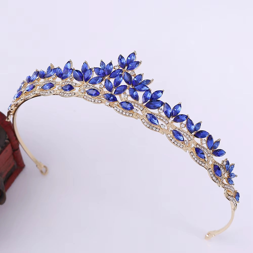 Wholesale Royal Small Crown Halloween Rhinestone Crystal Tiaras Crown for Queens Corona Hair Jewelry Diadema