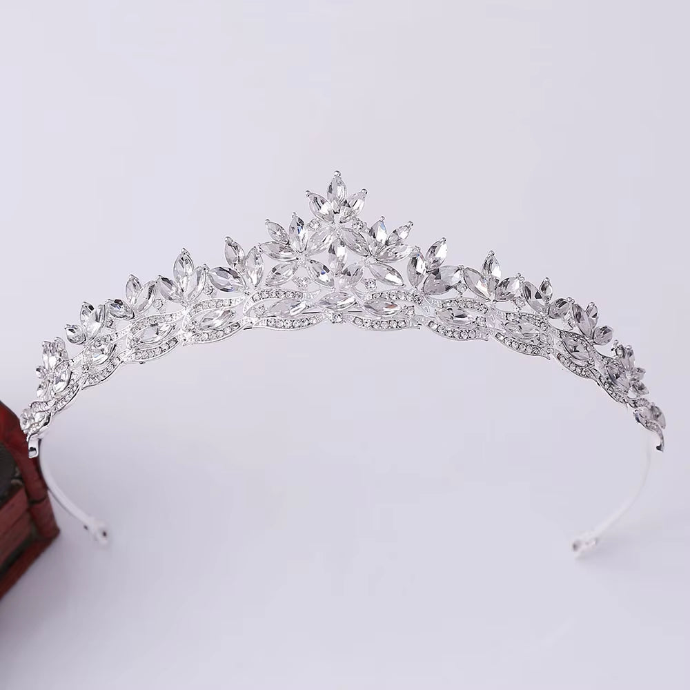 Wholesale Royal Small Crown Halloween Rhinestone Crystal Tiaras Crown for Queens Corona Hair Jewelry Diadema