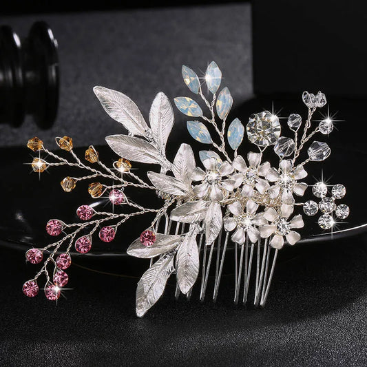 Wedding Crystal Peals Hair Combs Bridal Hair Clips Accessories Jewelry Handmade Women Head Ornaments Headpieces for Bride