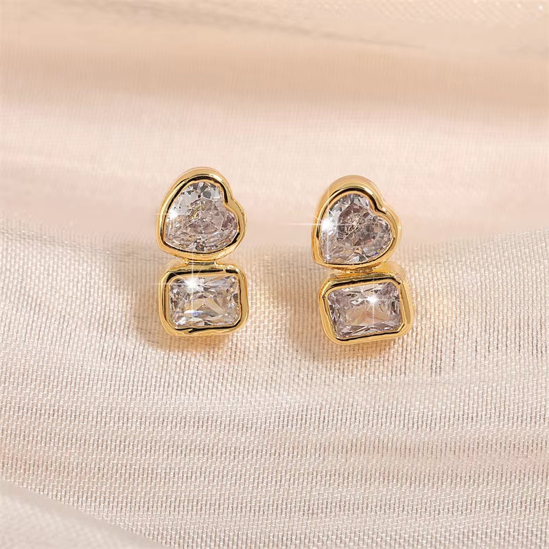 High-Grade Zircon Earrings - Light Luxury & Niche Personality Design