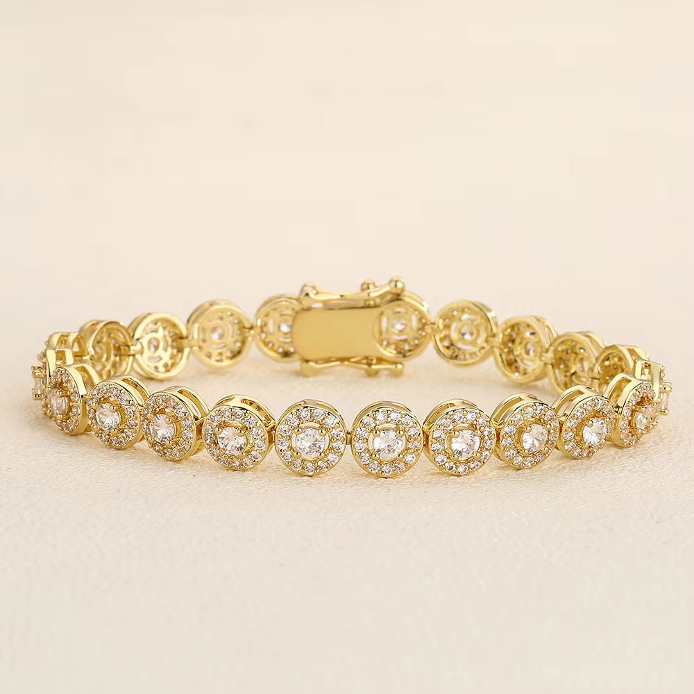 Vintage-Inspired AAA Zircon Bracelet - Light Luxury Full Inset for Women