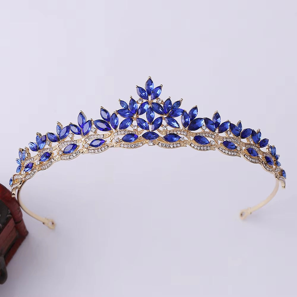 Wholesale Royal Small Crown Halloween Rhinestone Crystal Tiaras Crown for Queens Corona Hair Jewelry Diadema